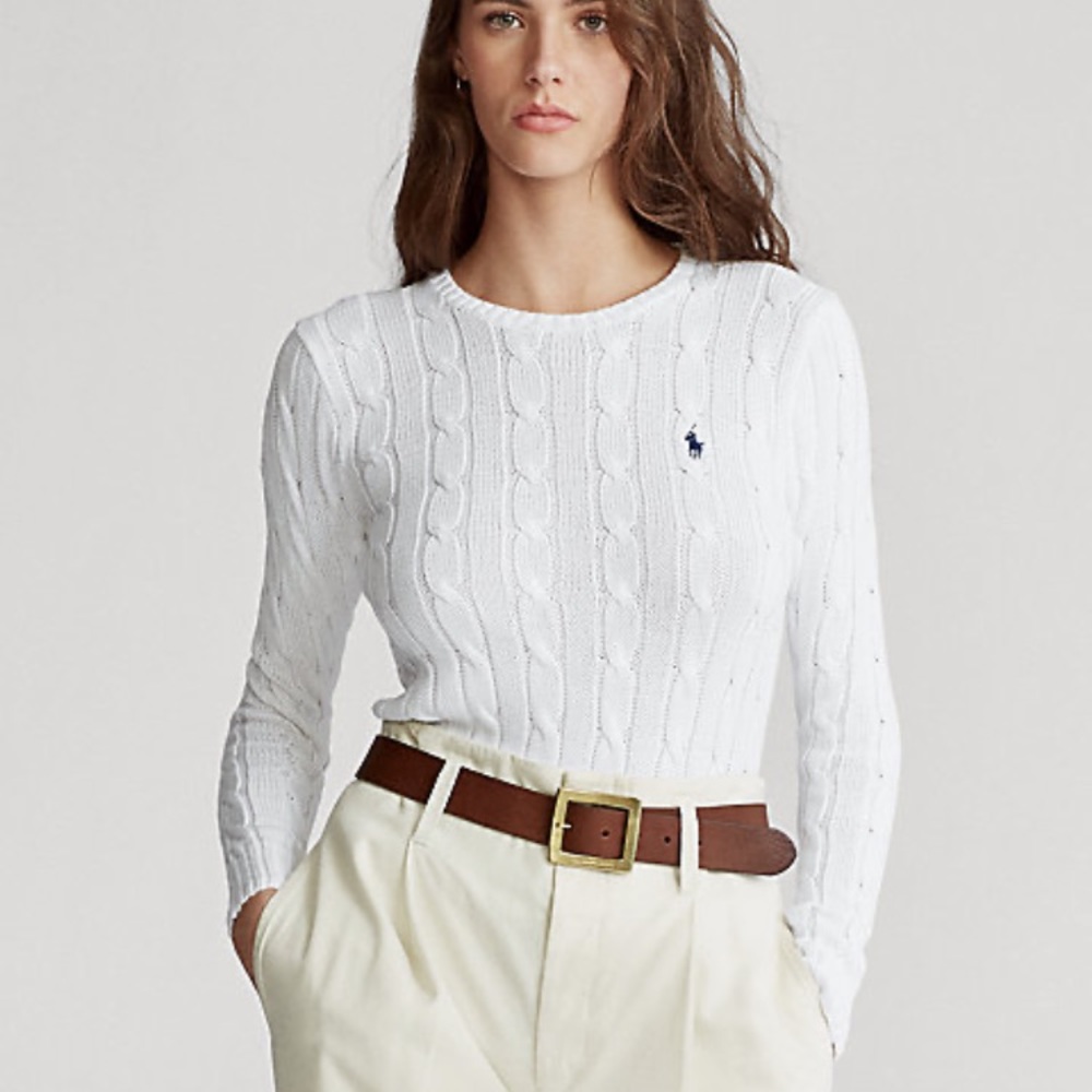 Polo Ralph Lauren Slim Fit Cable Knit Sweater - W